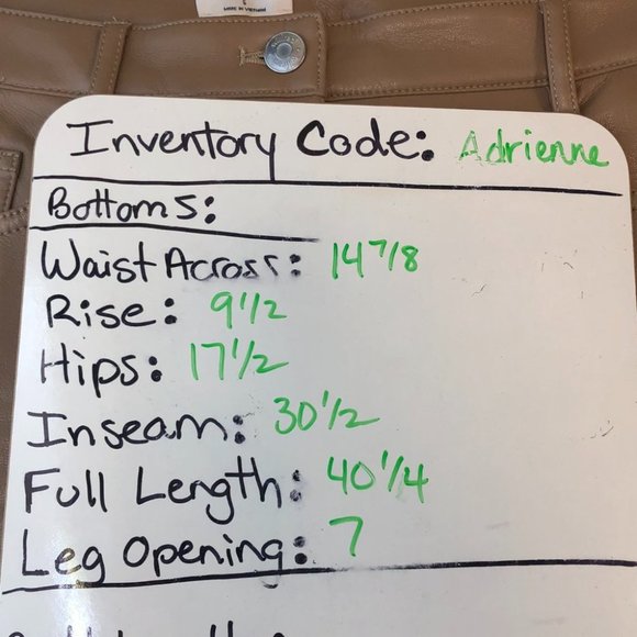 Aritzia Wilfred the Melina Vegan leather tan / camel pants size 6 - Picture 15 of 16
